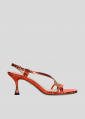 Sandalias Tacon LOLA CRUZ Mod.233Z51BK naranja