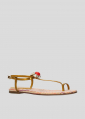 Sandalias Planas LOLA CRUZ Mod.207Z17BK ocre