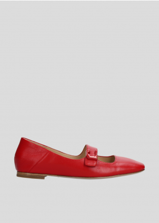 LOLA CRUZ Ballerinas Mod. 083Z13BK red