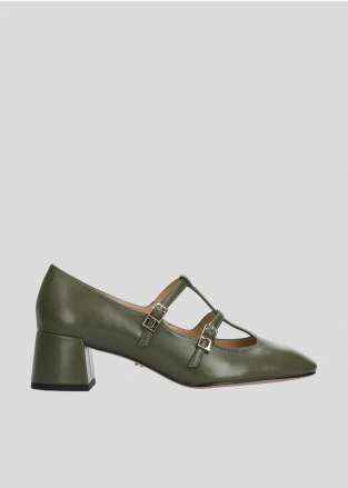 LOLA CRUZ Pumps Mod. 091Z13BK olive green