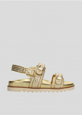 Sandalias Planas LOLA CRUZ Mod.314Z69BK oro