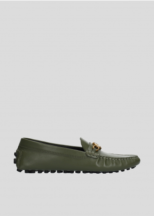 LOLA CRUZ Loafers Mod. 103Z10FS olive green