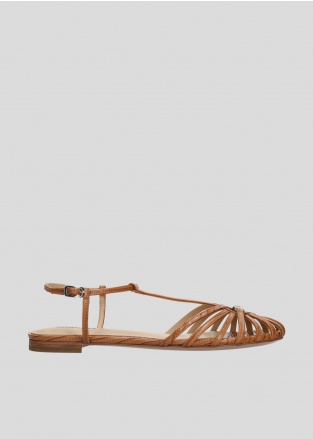 LOLA CRUZ Flat Sandals Mod. 138Z59BK tan