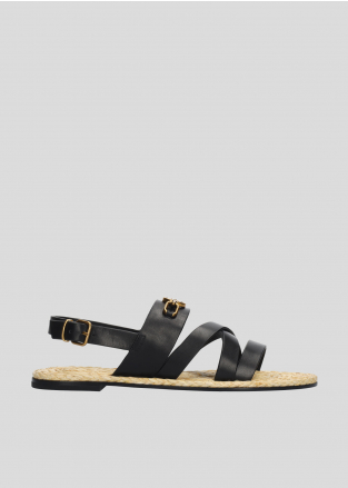 LOLA CRUZ Flat Sandals Mod. 171Z10BK black