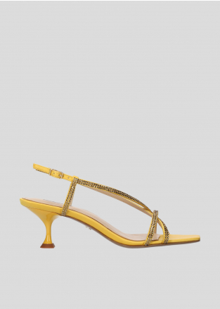 LOLA CRUZ Heeled sandals Mod. 011Z75BK yellow