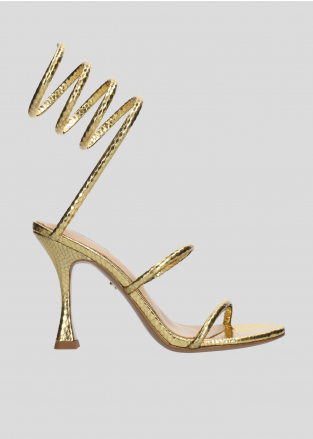 LOLA CRUZ Heeled sandals Mod. 346Z51BK gold