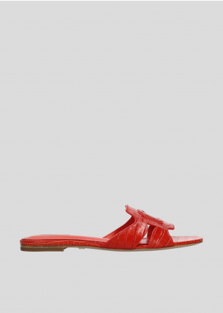 LOLA CRUZ Flat Sandals Mod. 283Z55BK red