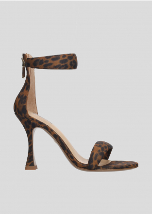 LOLA CRUZ Heeled sandals Mod. 152Z73BK leopard