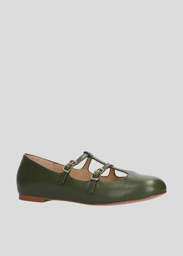 Bailarinas LOLA CRUZ Mod.090Z13BK verde oliva