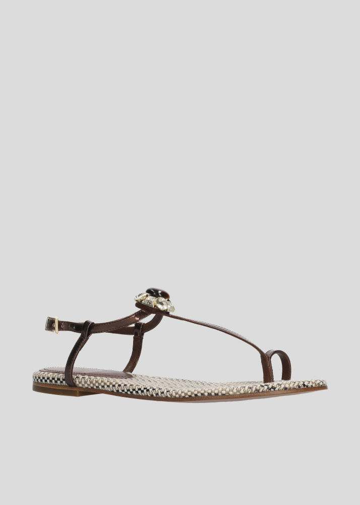 Sandalias Planas LOLA CRUZ Mod.207Z17BK marron